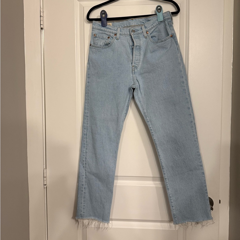 LEVI'S WEDGIE STRAIGHT LUXOR AGAIN LIGHT WASH JEANS W28 L28
